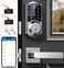 Veise VE06L Smart Locks with 2 Lever Handle Set App Control Keyless Entry Deadbolt for Front Door Electronic Digital Touchscreen Keypad Auto Lock Waterproof Easy Installation Satin Nickel