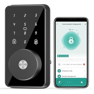 MOUSETRO Smart Lock 4in1 Keyless Entry Door Lock for Front Door Digital Door Lock with Keypad Bluetooth Smart Deadbolt App Control