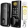 LOCKSTAR Smart Door Lock Keyless Entry Deadbolt Door Lock Multiple Entry Methods APP Fingerprint Touch ID Keypad Code Card FOB Traditional Key Smart Home Devices