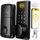 LOCKSTAR Smart Door Lock Keyless Entry Deadbolt Door Lock Multiple Entry Methods APP Fingerprint Touch ID Keypad Code Card FOB Traditional Key Smart Home Devices