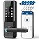 Nyboer Fingerprint Smart Door Lock with Handle Keyless Entry Keypad Lock for Front Door Electronic Digital Lock Lockset Replacement for Exterior Doors