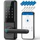 Nyboer Fingerprint Smart Door Lock with Handle Keyless Entry Keypad Lock for Front Door Electronic Digital Lock Lockset Replacement for Exterior Doors