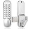 MUTEX Combination Door Lock MX250 Mechanical Keyless Surface Mount Deadbolt Satin Chrome
