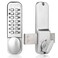 MUTEX Combination Door Lock MX250 Mechanical Keyless Surface Mount Deadbolt Satin Chrome