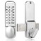 MUTEX Combination Door Lock MX250 Mechanical Keyless Surface Mount Deadbolt Satin Chrome