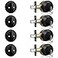 Probrico 4 Pack Black Single Cylinder Deadbolt Lock Set Keyed One Side Door Lock for Exterior and Interior Door All Keyed Alike
