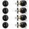Probrico 4 Pack Black Single Cylinder Deadbolt Lock Set Keyed One Side Door Lock for Exterior and Interior Door All Keyed Alike