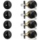 Probrico 4 Pack Black Single Cylinder Deadbolt Lock Set Keyed One Side Door Lock for Exterior and Interior Door All Keyed Alike