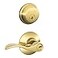 Schlage FB50 V Acc 505 605 Single Cylinder Deadbolt and Keyed Entry Accent Lever Bright Brass