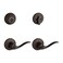 Kwikset 991 Tustin Entry Lever and Single Cylinder Deadbolt Combo Pack featuring SmartKey in Venetian Bronze 99910041