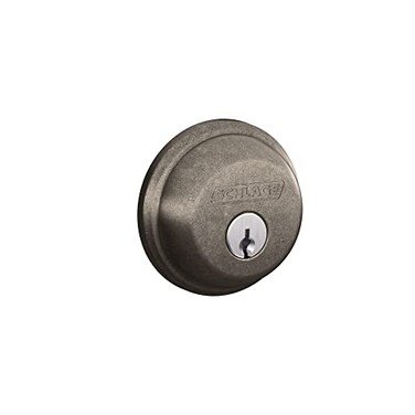 Schlage B60N621 Deadbolt with Standard Trim Keyed 1 Side Highest Residential Security Single Cylinder Distressed Nickel