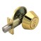 Design House Pro Deadbolt Single Cylinder 2Way with Latch Round Corner Reversible Polished Brass 484 x 402 x 236 in 782763