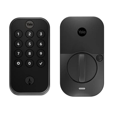Yale Assure Lock 2 Deadbolt Black Suede Keypad Code Door Lock with ZWave and BackUp Key for Front or Back Entry Door YRD410ZW2BSP