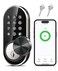 TEEHO TE341 Smart Keyless Entry Door Lock with App Control Digital Keypad Bluetooth Electronic Deadbolt with Auto Lock Easy Installation Silver