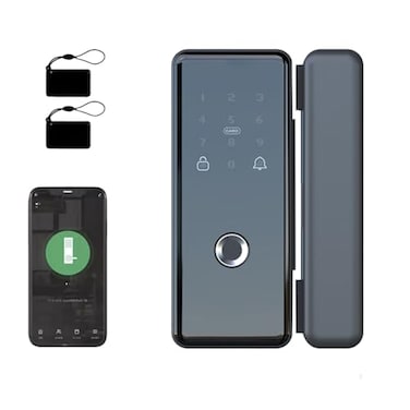 wisuwore Smart Fingerprint Deadbolt Lock with App Control 5in1 Keyless Entry Fingerprint App Passcode Card Key Tuya WiFi Smart Lock for Wooden Metal Framed Glass Doors