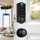 Harfo Fingerprint Smart Door Locks for Front Door with Handle Set App Control Keyless Entry Door Lock Keypad Deadbolt Bluetooth Digital Electronic Touchscreen Easy Install Auto Lock Aged Bronze