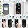 Harfo Fingerprint Smart Door Locks for Front Door with Handle Set App Control Keyless Entry Door Lock Keypad Deadbolt Bluetooth Digital Electronic Touchscreen Easy Install Auto Lock Aged Bronze