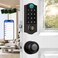 Harfo Fingerprint Smart Door Locks for Front Door with Handle Set App Control Keyless Entry Door Lock Keypad Deadbolt Bluetooth Digital Electronic Touchscreen Easy Install Auto Lock Aged Bronze