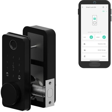 YoLink Smart Deadbolt Lock with Fingerprint Keypad IC Card Fob and App Control LoRa Long Range Alexa Google IFTTT and Home Assistant YoLink Hub Required