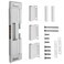 TOUGHBOLT Sliding Door Lock Double Deadbolt Security Child Safety 3Receiver Latches for Home Airbnb Rentals Installation Required