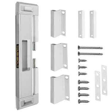 TOUGHBOLT Sliding Door Lock Double Deadbolt Security Child Safety 3Receiver Latches for Home Airbnb Rentals Installation Required
