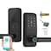 XENOCAM Smart Lock Keyless Entry Door Lock with Sleek Matte Black Handle Electronic Keypad Deadbolt Fingerprint Touchscreen Keypad Biometric Door Lock Bluetooth Smart Lock for Front Door Black
