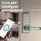 XENOCAM Smart Lock Keyless Entry Door Lock with Sleek Matte Black Handle Electronic Keypad Deadbolt Fingerprint Touchscreen Keypad Biometric Door Lock Bluetooth Smart Lock for Front Door Black