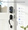 Veise VE017H Fingerprint Smart Front Door Lock Set App Control 8in1 Keyless Entry Deadbolt with Zinc Alloy Handles Emergency Power Port Touchscreen Keypad Auto Lock Easy Install Matte Black