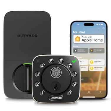 ULTRALOQ Bolt Fingerprint WiFi Smart Lock Works with Apple Home Siri Alexa 8in1 Keyless Entry with Fingerprint ID App Remote Control Keypad Deadbolt BHMA Cert Easy Install 10 Mo Battery