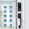 BEBASIA Smart Door Lock with Front Door Handle Set Heavy Duty Fingerprint Handleset Keyless Entry Smart Deadbolt for Front Door Bluetooth Keypad Digital Lock Black