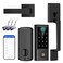 BEBASIA Smart Door Lock with Front Door Handle Set Heavy Duty Fingerprint Handleset Keyless Entry Smart Deadbolt for Front Door Bluetooth Keypad Digital Lock Black