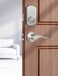 ELAMOR M19 Keyless Entry Door Lock with 2 Lever Handles Auto Lock 50 User Codes EasytoInstall Smart Door Lock for Front Door Waterproof Security Handle Set HomeHotel Use Sand Nickel