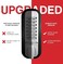 JOUNJIP Mechanical Deadbolt Lock Keyless Entry Door Lock Code NOT Required When Locking 100 Mechanical with Flat Spindle Thumb Turn Door Knob Satin Chrome Upgraded 2025