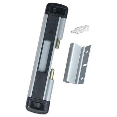 CAL DOUBLE-BOLT LOCK Double Bolt Lock for Sliding Glass Doors Newly Patented Advanced Technology to Keep Your Family Safe and Secure High Security Lock Virtually Burglar Proof Silver