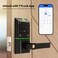 B BAMBERG Bamberg Keypad Smart Door Lock with Handle Keyless Entry Deadbolt Fingerprint Keypad Door Lock for Front Door Key IC Card Access Remote Control via APP Secure Smart Lock