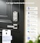 Veise VE017 Fingerprint Smart Door Lock App Control 8in1 Keyless Entry Auto Lock Emergency Power Port Electronic Touchscreen Keypad Biometric Smart Locks for Front Door Satin Nickel