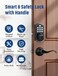 ELAMOR M19 Keyless Entry Door Lock with 2 Lever Handles Auto Lock 50 User Codes EasytoInstall Smart Door Lock for Front Door Waterproof Security Handle Set HomeHotel Use Oil Rubbed Bronze