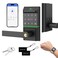 MYPIN Keypad Smart Door Lock with Handle Keyless Entry Deadbolt for Front Door Smart Auto Lock Deadbolt with PhoneWatch App Control Biometric Fingerprint Gate Handle with 7 Ways to Unlock