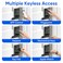 MYPIN Keypad Smart Door Lock with Handle Keyless Entry Deadbolt for Front Door Smart Auto Lock Deadbolt with PhoneWatch App Control Biometric Fingerprint Gate Handle with 7 Ways to Unlock