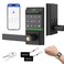 MYPIN Keypad Smart Door Lock with Handle Keyless Entry Deadbolt for Front Door Smart Auto Lock Deadbolt with PhoneWatch App Control Biometric Fingerprint Gate Handle with 7 Ways to Unlock