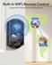 TEEHO TE012W WiFi Smart Lock Fingerprint Door Lock with Builtin WiFi Keyless Entry Keypad Smart Deadbolt App Remote Control Alexa Compatible IP55 Waterproof for Front Door Matte Black