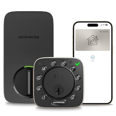 ULTRALOQ Bolt NFC Smart Lock Worlds First Front Door Lock with Apple Home Key and Android NFC Tap to Unlock Builtin WiFi Deadbolt Remote Access Auto Unlock Works with Homekit Alexa Google