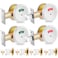 Tandefio 4 Pcs Vacant Occupied Bathroom Lock in Use Deadbolt with Occupancy Indicator 304 Stainless Steel Fit Door Thickness 1 38 to 2 Not Adjustable for Restaurants Hotels Offices Silver