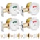 Tandefio 4 Pcs Vacant Occupied Bathroom Lock in Use Deadbolt with Occupancy Indicator 304 Stainless Steel Fit Door Thickness 1 38 to 2 Not Adjustable for Restaurants Hotels Offices Silver
