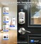 Veise VE012W Builtin WiFi Fingerprint Smart Lock App Remote Control Compatible with Alexa Google Assistant Keyless Entry for Front Door Digital Keypad Deadbolt Auto Lock Satin Nickel