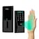 Wyze Palm Lock Smart Door Lock with Palm Vein Recognition Keyless Entry Smart Locks for Front Door Keypad Auto Lock Dual Battery WiFi Works with Alexa Google BHMA IP53 Mechanical Key