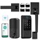Miuedo WiFi Smart Deadbolt Lock with Handle Sets Keyless Entry Door Lock for Front Door Compatible with Alexa Google Assistant Auto LockingBlack
