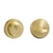 YAGU Contemporary Round Single Cylinder Deadbolt Lock for Front Door Entrance Modern High Security Heavy Duty Pack of 1 Satin Brass Finish