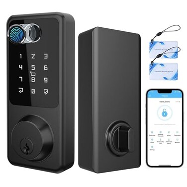 Secusly Keyless Entry Lock for Front Door Fingerprint Door Lock with Touchscreen Keypad Electronic Deadbolt for Home and Hotel