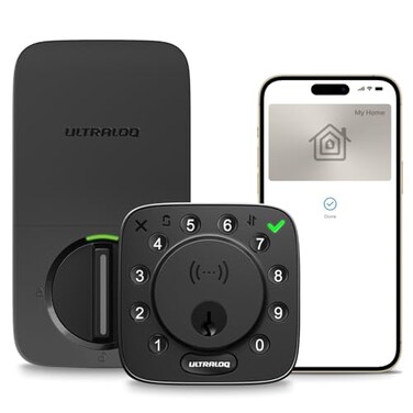 ULTRALOQ Bolt NFC Smart Lock Tap to Unlock with iPhone and Android NFC Builtin WiFi Smart Locks for Front Door App Remote Access AutoLock Auto Unlock Works with Apple Home Alexa Google